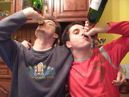 Jérémy un ami et moi au nouvel an