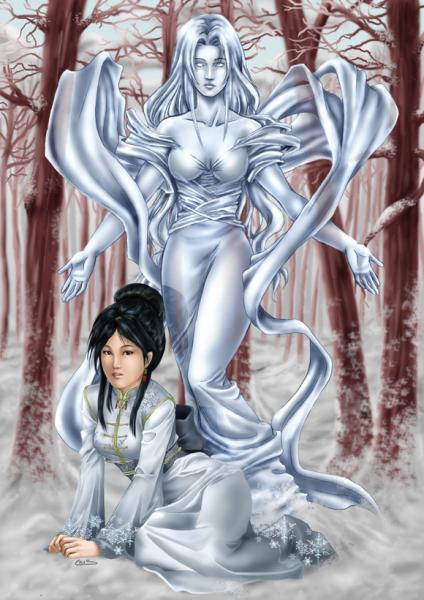 Femme asiatique et esprit