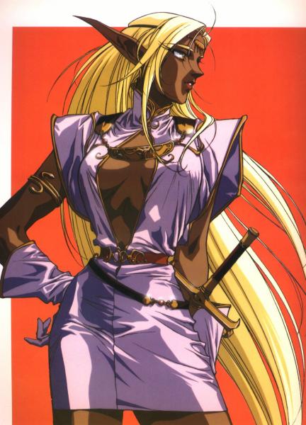 Pirotess l'elfe noire dans Les Chroniques de la Guerre de Lodoss