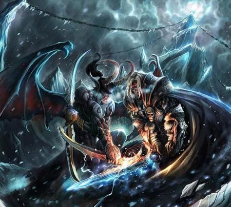 Illidan Stormrage face à Arthas